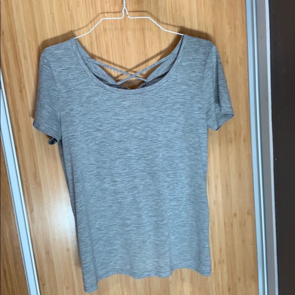zella girl cross back shirt